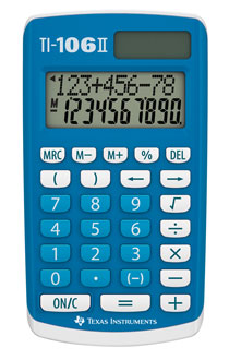 Miniräknare Texas TI-106 II Solar