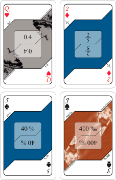 Card game - Fractions (blue)