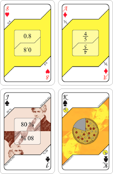 Card game - Fractions (yellow)