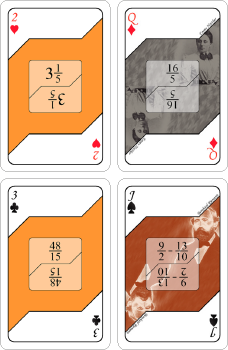Card game - Fractions (orange)