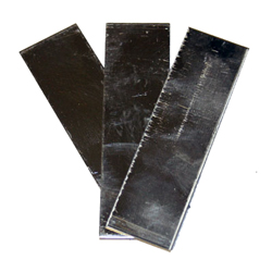 Aluminium sheets 2x7 cm, pack of 10