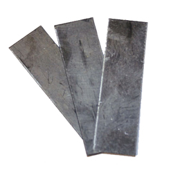 Zinc sheets 2x7 cm, pack of 10