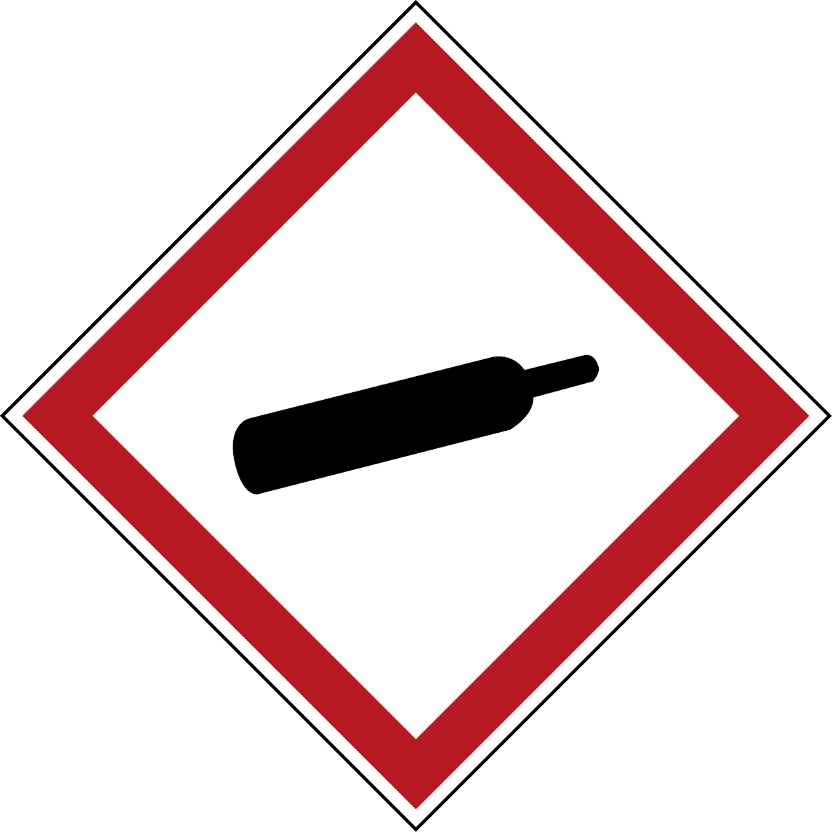 Varningsetikett kemikaliebeständig - Gas under tryck 250 st