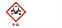 Varningsetikett - Giftig 100 st