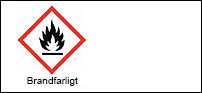 Varningsetikett - Brandfarligt 100 st