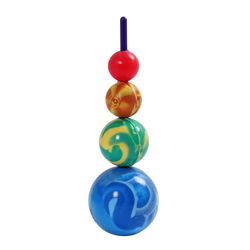 Bouncing balls on a peg
