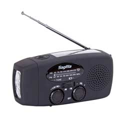 Vevradio med solceller & LED