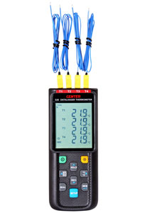 Thermometer, 4-channel with data logger