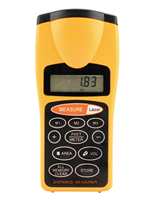 Distance meter with laser pointer