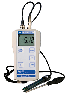 pH-meter med termometer