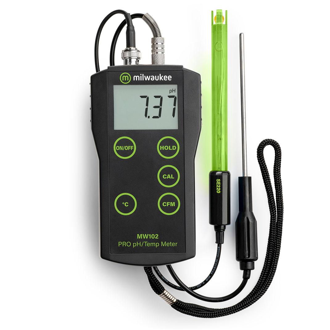 pH-meter med termometer