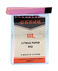Lackmuspapper rött, fp 200 remsor