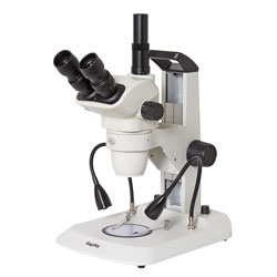 Stereo microscope with zoom, trinocular VS-1, adjustable LED