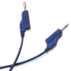 Laboratory cable 60 cm blue