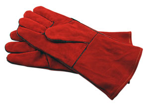 Protective leather gloves
