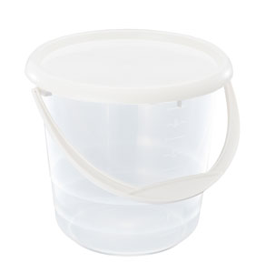 5-litre bucket with lid, pack of 3