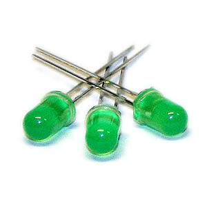 Lysdiode blinkende  5 mm grn, 10 stk