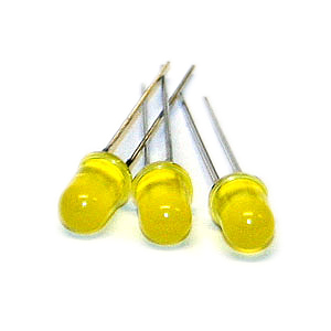 Lysdiode blinkende  5 mm gul, 10 stk